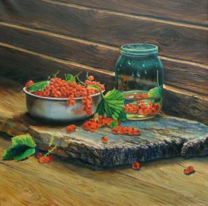 Still life with currants