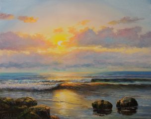 Waiting for a wave - 50 x 40 cm